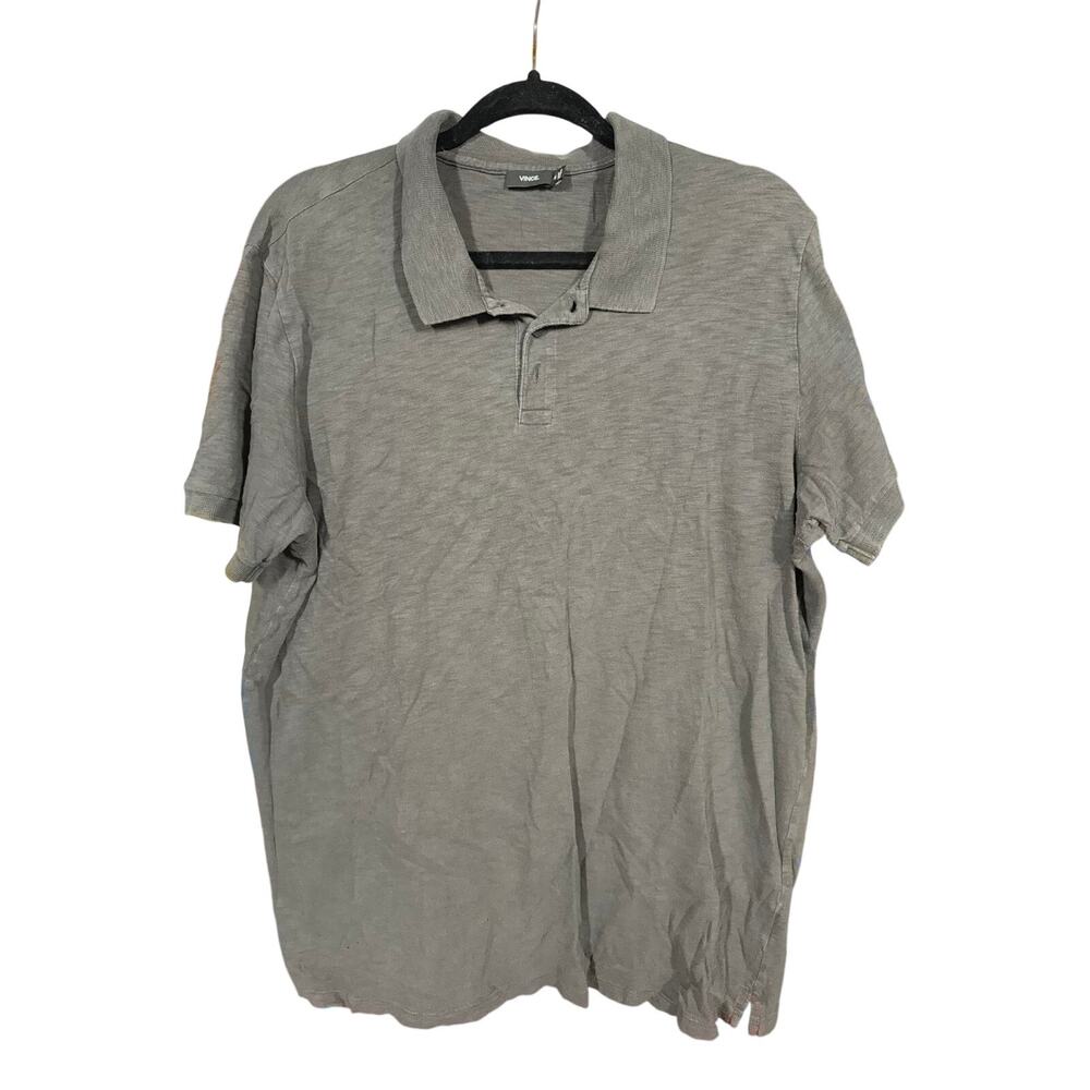 Vince Tshirt Style Men's Polo Gray Shirt SZ XL